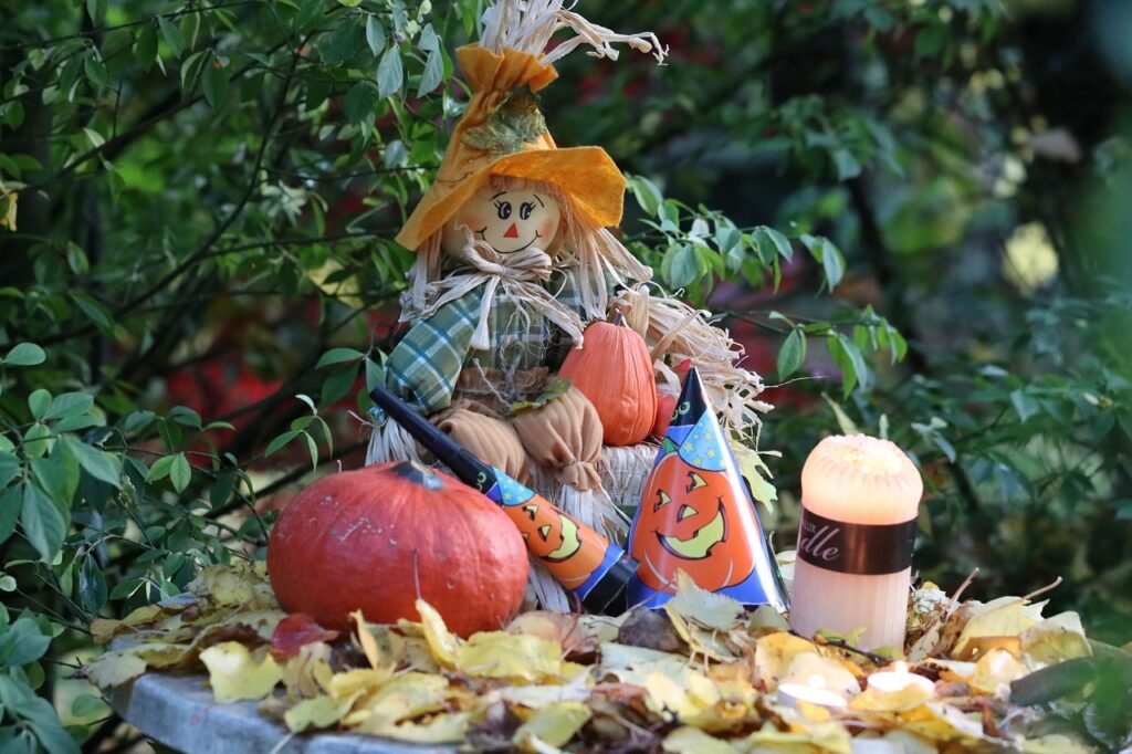 halloween, halloween decoration, halloween decor, nature, garden decoration, autumn decor, garden